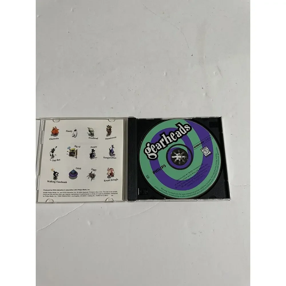 Gearheads Philips -Vintage Apple Macintosh Game CD ROM 1996 MAC Furious War Toys